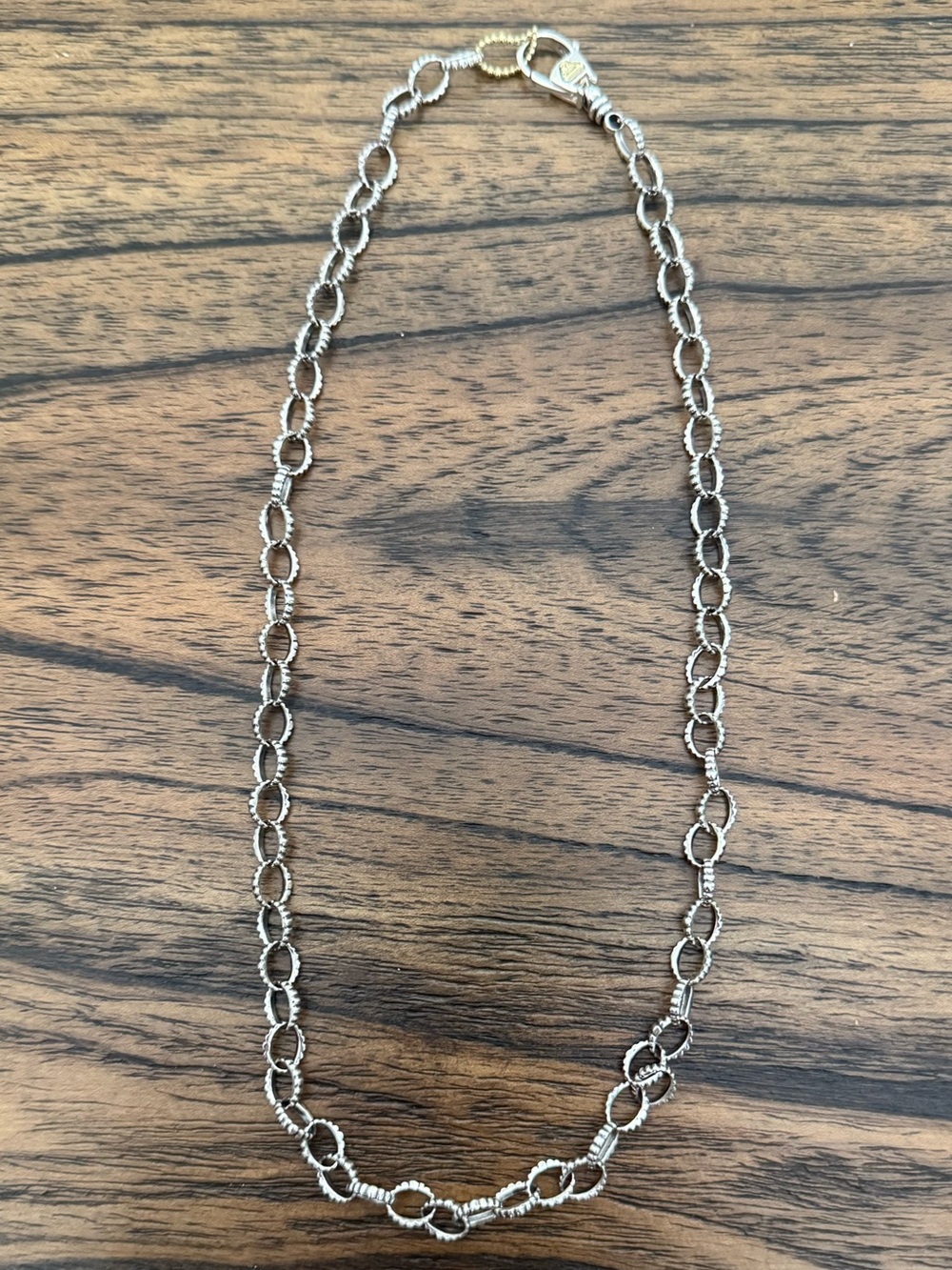 LAGOS Fluted Caviar Chain Necklace in Yellow Gold/Sterling Silver 20 inch